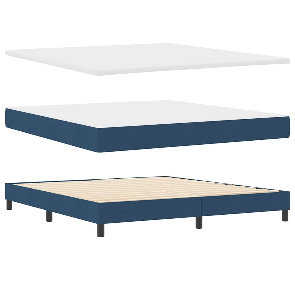 vidaXL Κρεβάτι με ελατήρια με στρώμα Μπλε 180 x 200 cm ύφασμα