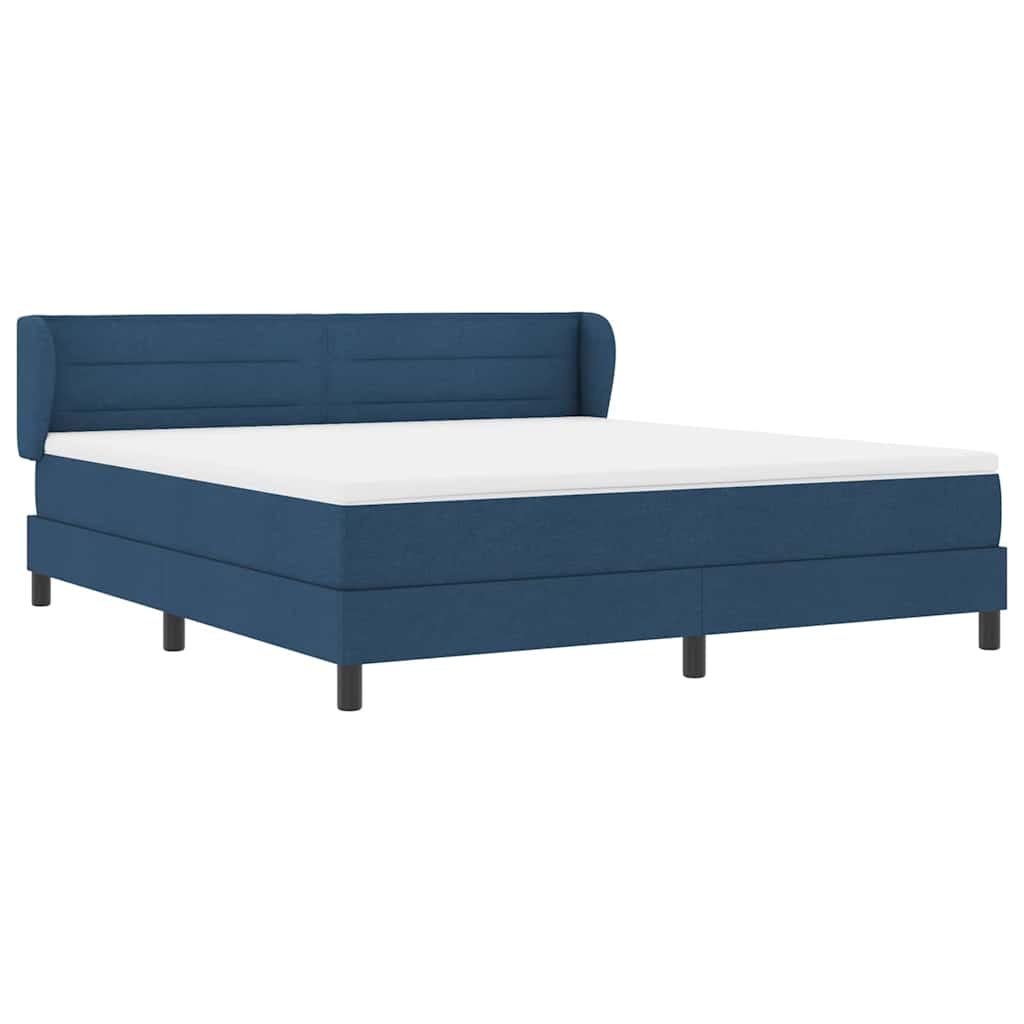 vidaXL Κρεβάτι με ελατήρια με στρώμα Μπλε 180 x 200 cm ύφασμα