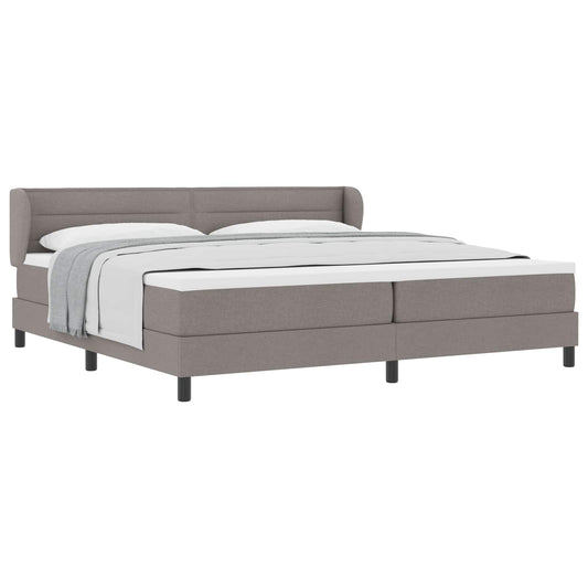 vidaXL Κρεβάτι με ελατήρια με στρώμα Taupe 200 x 200 cm ύφασμα
