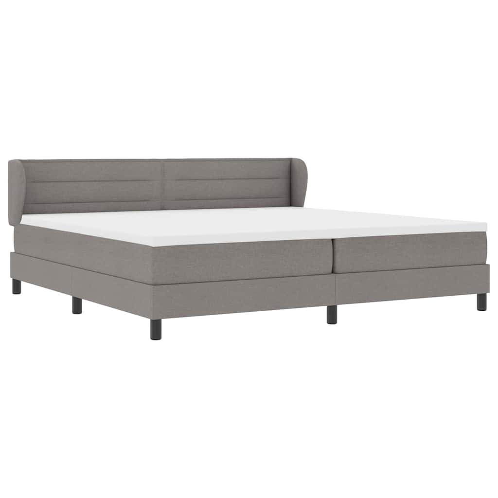 vidaXL Κρεβάτι με ελατήρια με στρώμα Taupe 200 x 200 cm ύφασμα