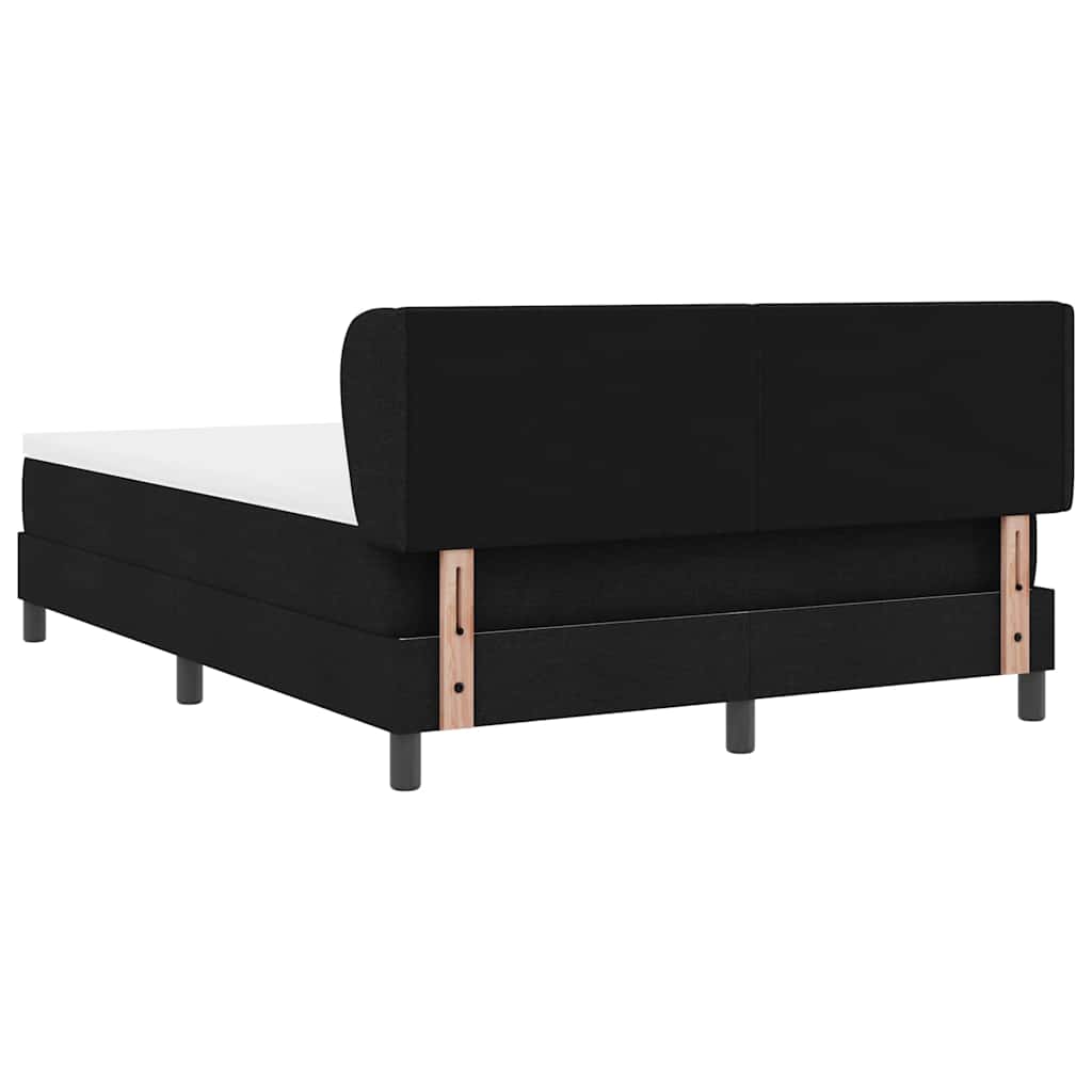 vidaXL Κρεβάτι με ελατήρια με κεφαλάρι Μαύρο 140 x 200 cm ύφασμα