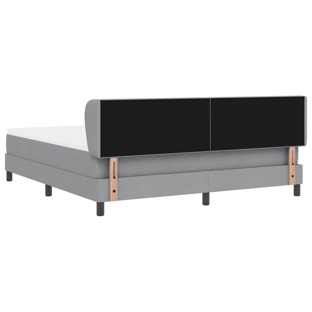 vidaXL Κρεβάτι με ελατήρια Ανοιχτό γκρι 180 x 200 cm ύφασμα