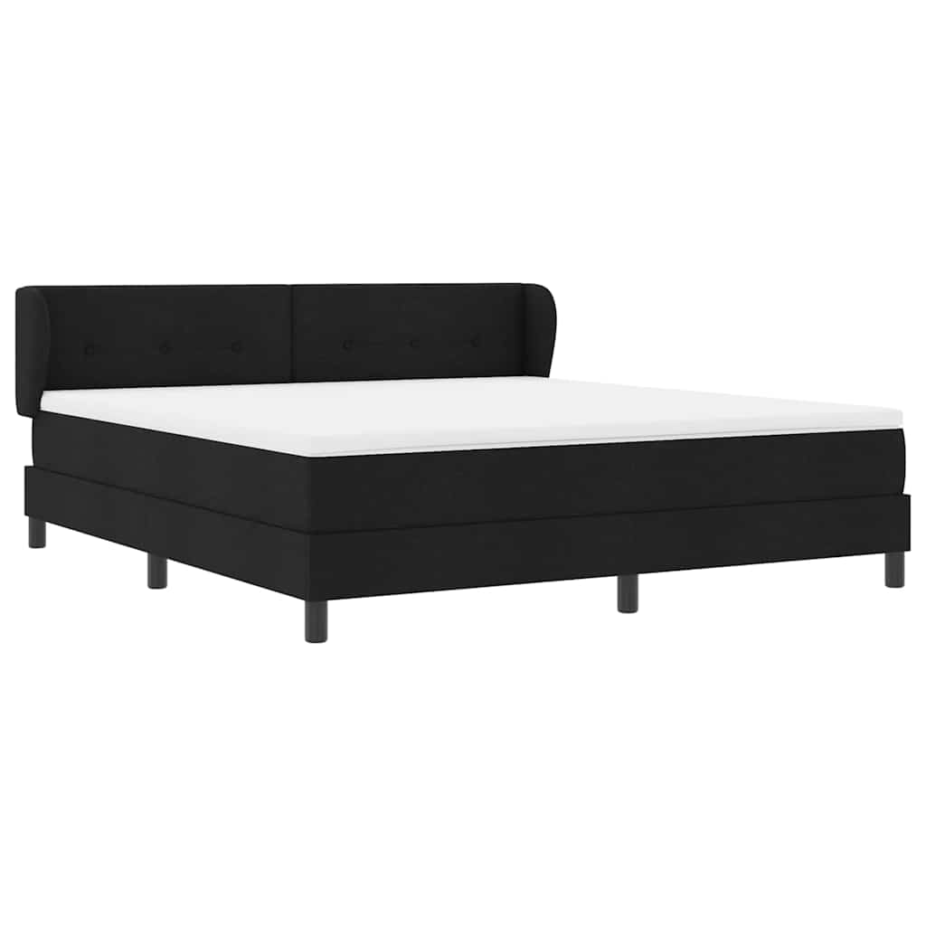 vidaXL Κρεβάτι με ελατήρια με στρώμα Μαύρο 180 x 200 cm ύφασμα