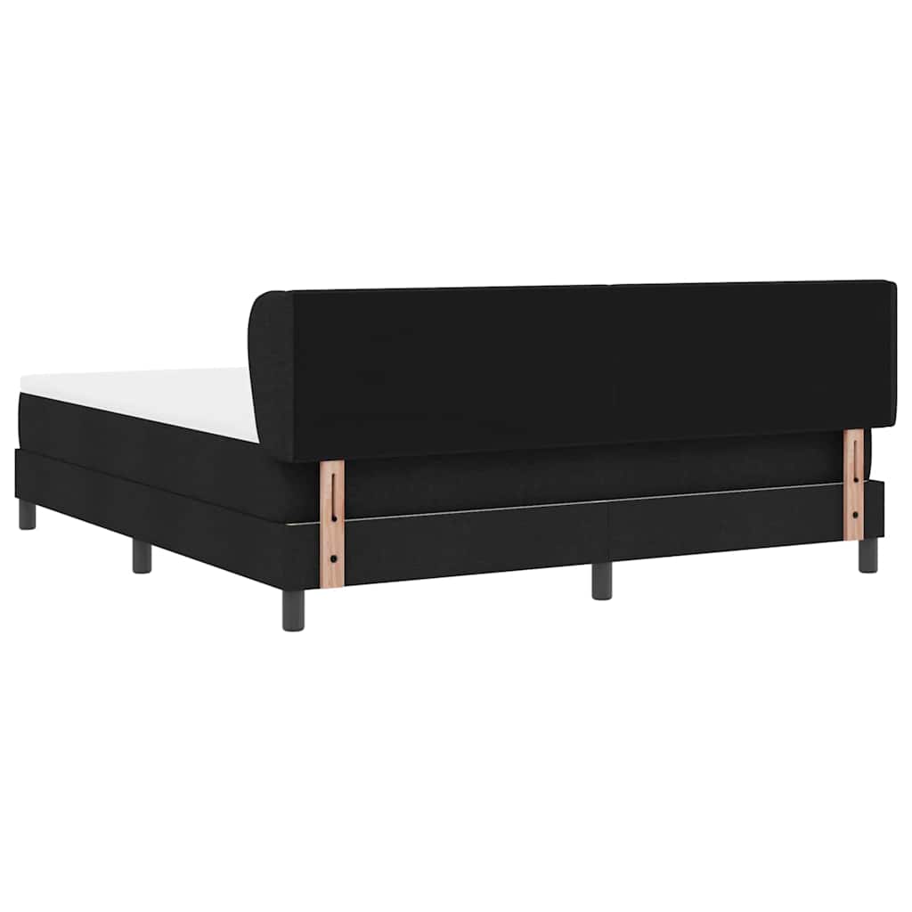 vidaXL Κρεβάτι με ελατήρια με στρώμα Μαύρο 180 x 200 cm ύφασμα