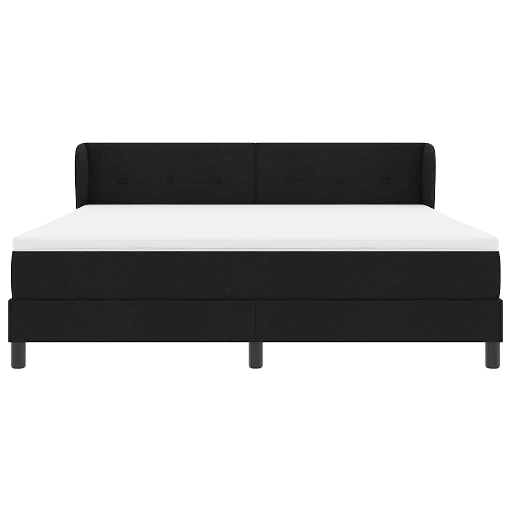 vidaXL Κρεβάτι με ελατήρια με στρώμα Μαύρο 180 x 200 cm ύφασμα