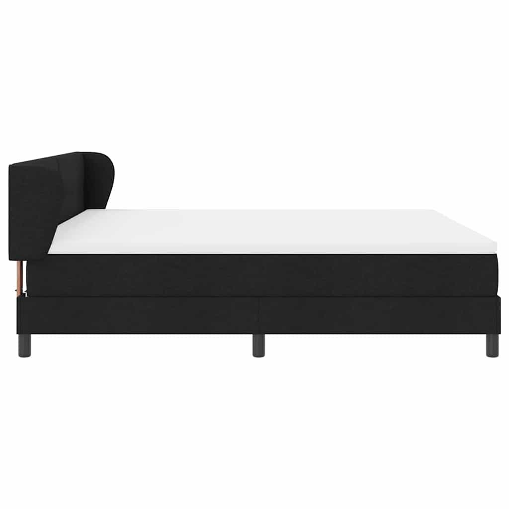 vidaXL Κρεβάτι με ελατήρια με στρώμα Μαύρο 180 x 200 cm ύφασμα