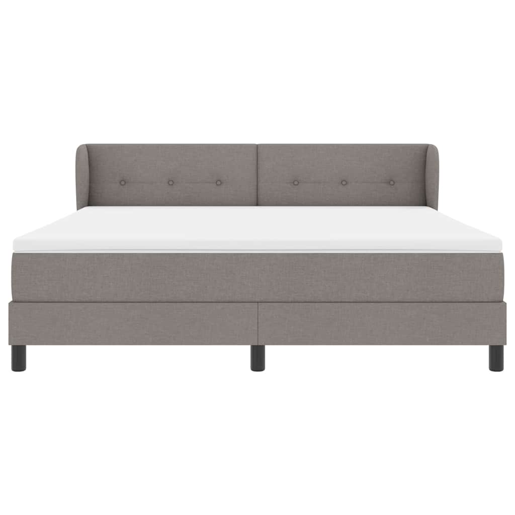 vidaXL Κρεβάτι με ελατήρια με στρώμα Taupe 180 x 200 cm ύφασμα