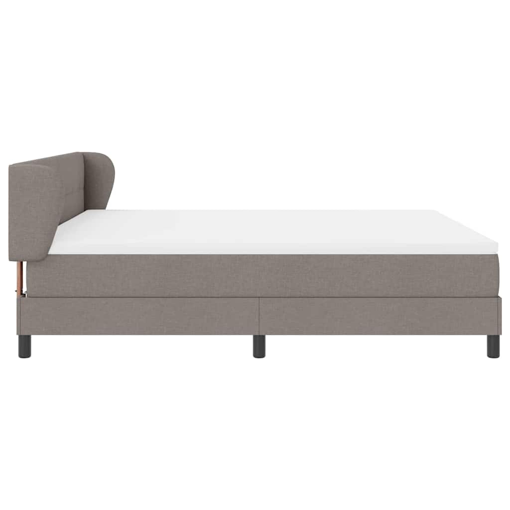 vidaXL Κρεβάτι με ελατήρια με στρώμα Taupe 180 x 200 cm ύφασμα