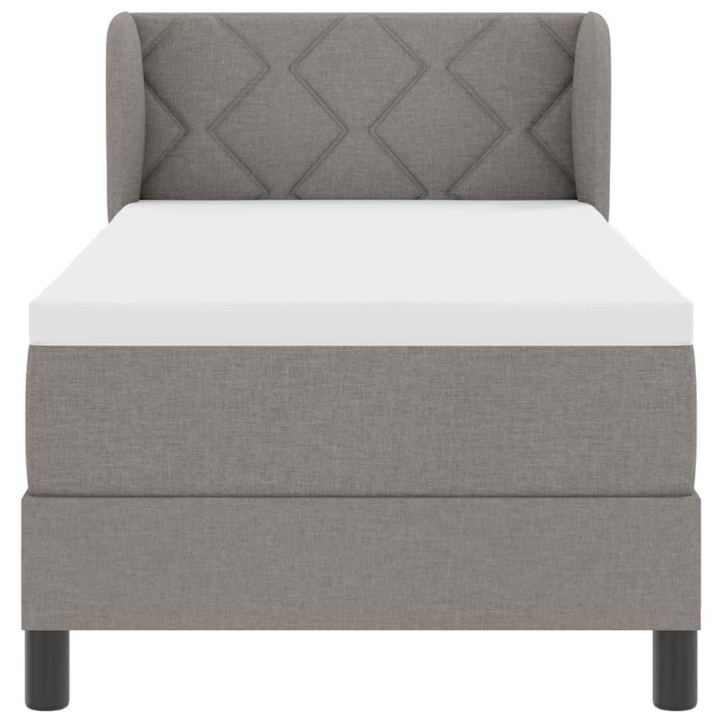 vidaXL Κρεβάτι με ελατήρια με κεφαλάρι Taupe 80 x 200 cm ύφασμα