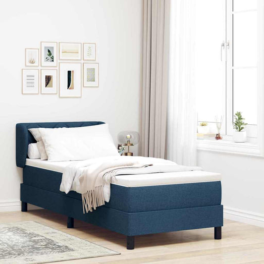 vidaXL Κρεβάτι με ελατήρια με κεφαλάρι Μπλε 80 x 200 cm ύφασμα