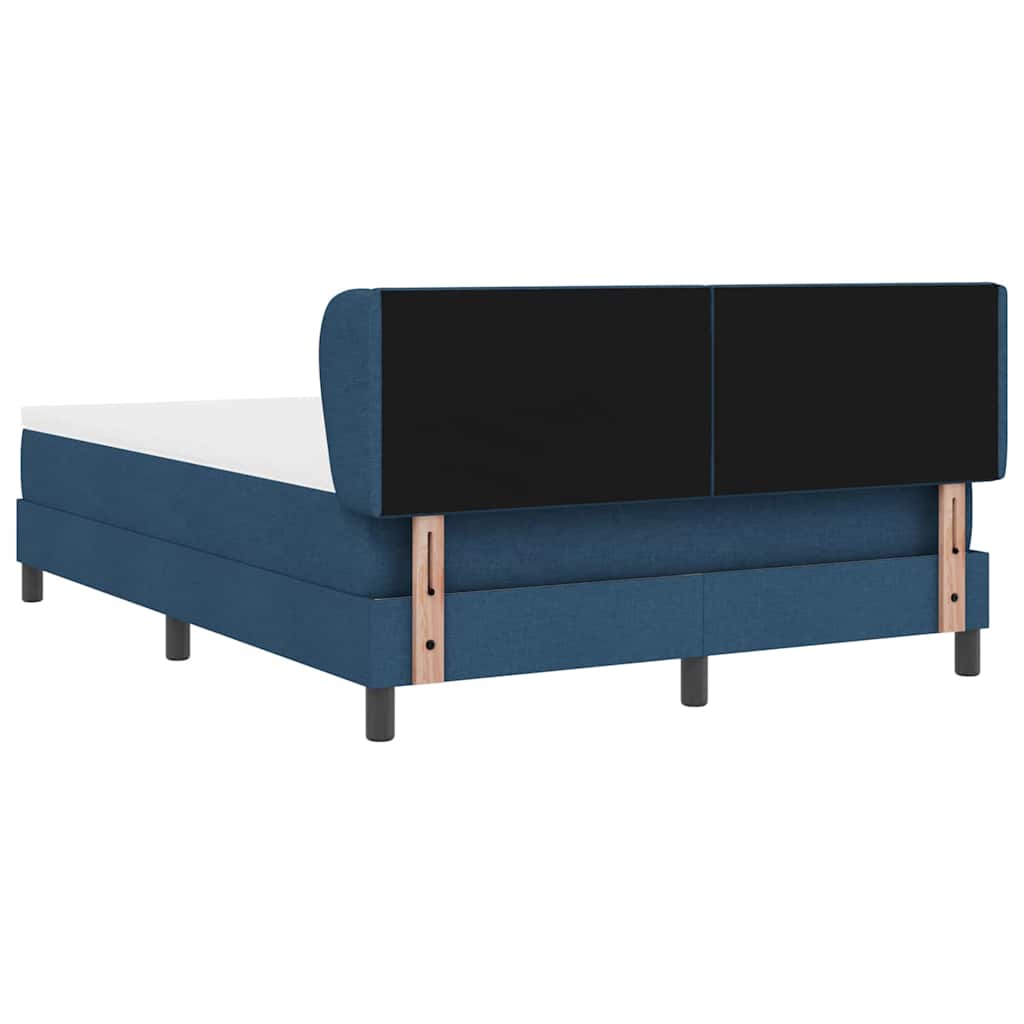 vidaXL Κρεβάτι με ελατήρια με κεφαλάρι Μπλε 140 x 190 cm ύφασμα