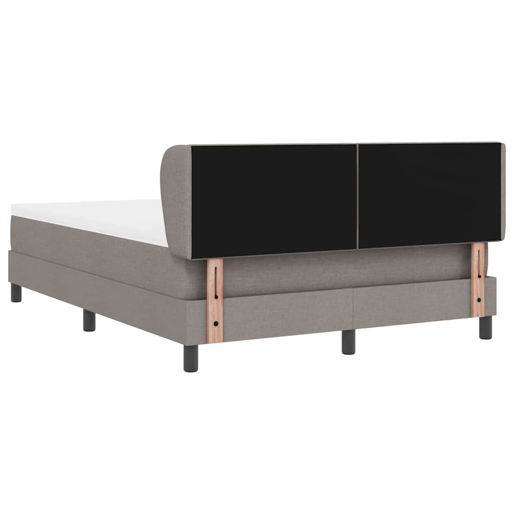 vidaXL Κρεβάτι με ελατήρια με κεφαλάρι Taupe 140 x 200 cm ύφασμα