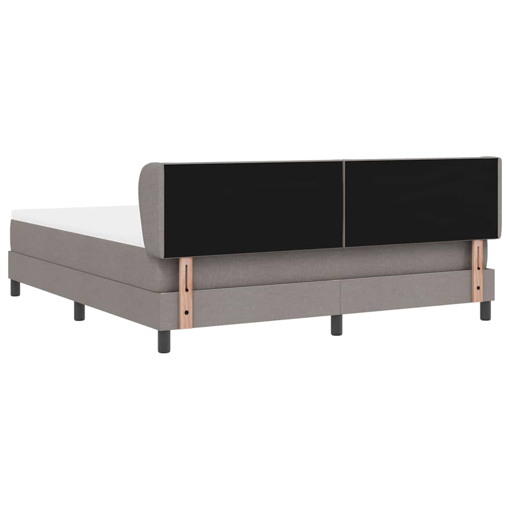vidaXL Κρεβάτι με ελατήρια με κεφαλάρι Taupe 180 x 200 cm ύφασμα