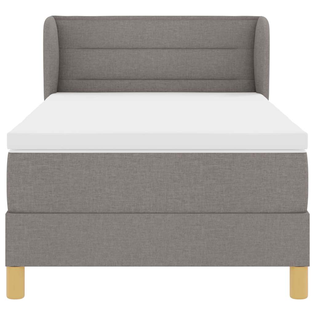 vidaXL Κρεβάτι με ελατήρια με στρώμα Taupe 80 x 200 cm ύφασμα