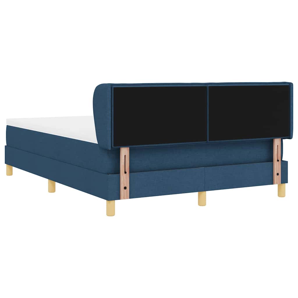 vidaXL Κρεβάτι με ελατήρια με στρώμα Μπλε 140 x 200 cm ύφασμα