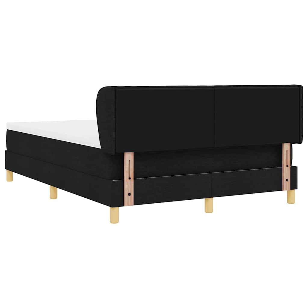 vidaXL Κρεβάτι με ελατήρια με στρώμα Μαύρο 160 x 200 cm ύφασμα