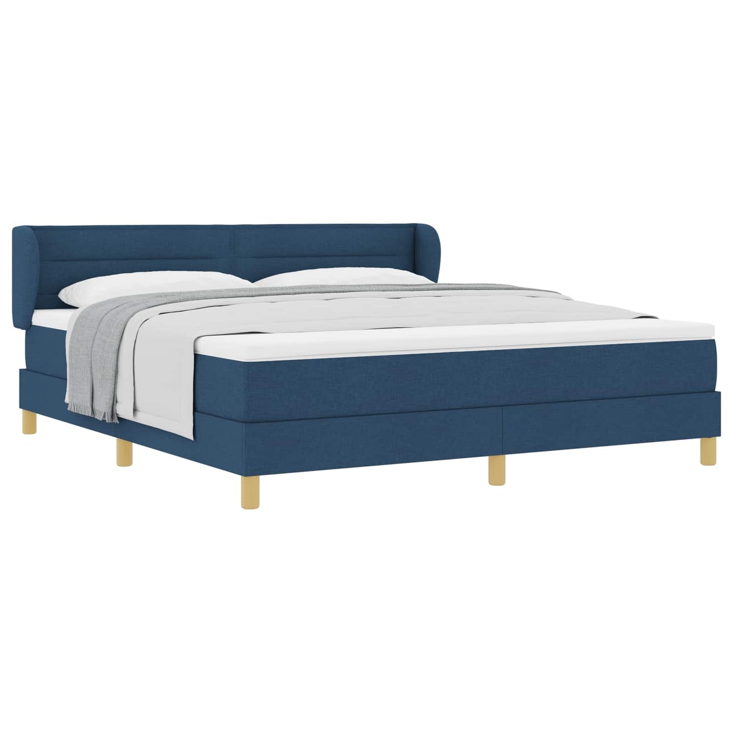 vidaXL Κρεβάτι με ελατήρια με στρώμα Μπλε 180 x 200 cm ύφασμα