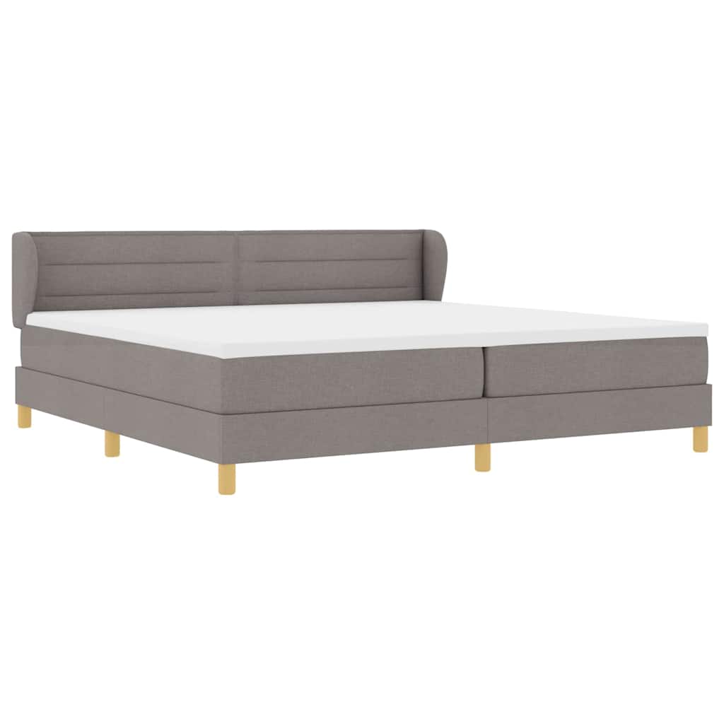 vidaXL Κρεβάτι με ελατήρια με στρώμα Taupe 200 x 200 cm ύφασμα