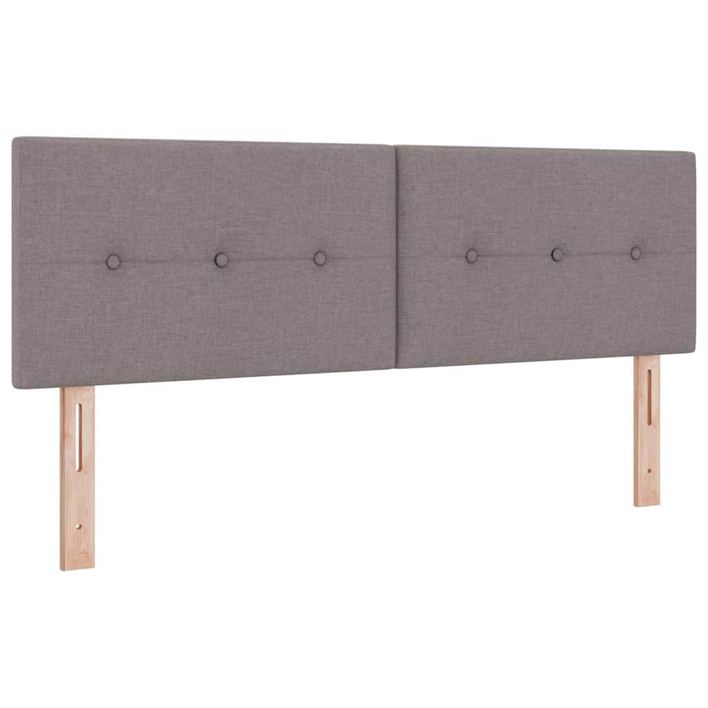 vidaXL Κρεβάτι με ελατήρια με κεφαλάρι Taupe 140 x 200 cm ύφασμα