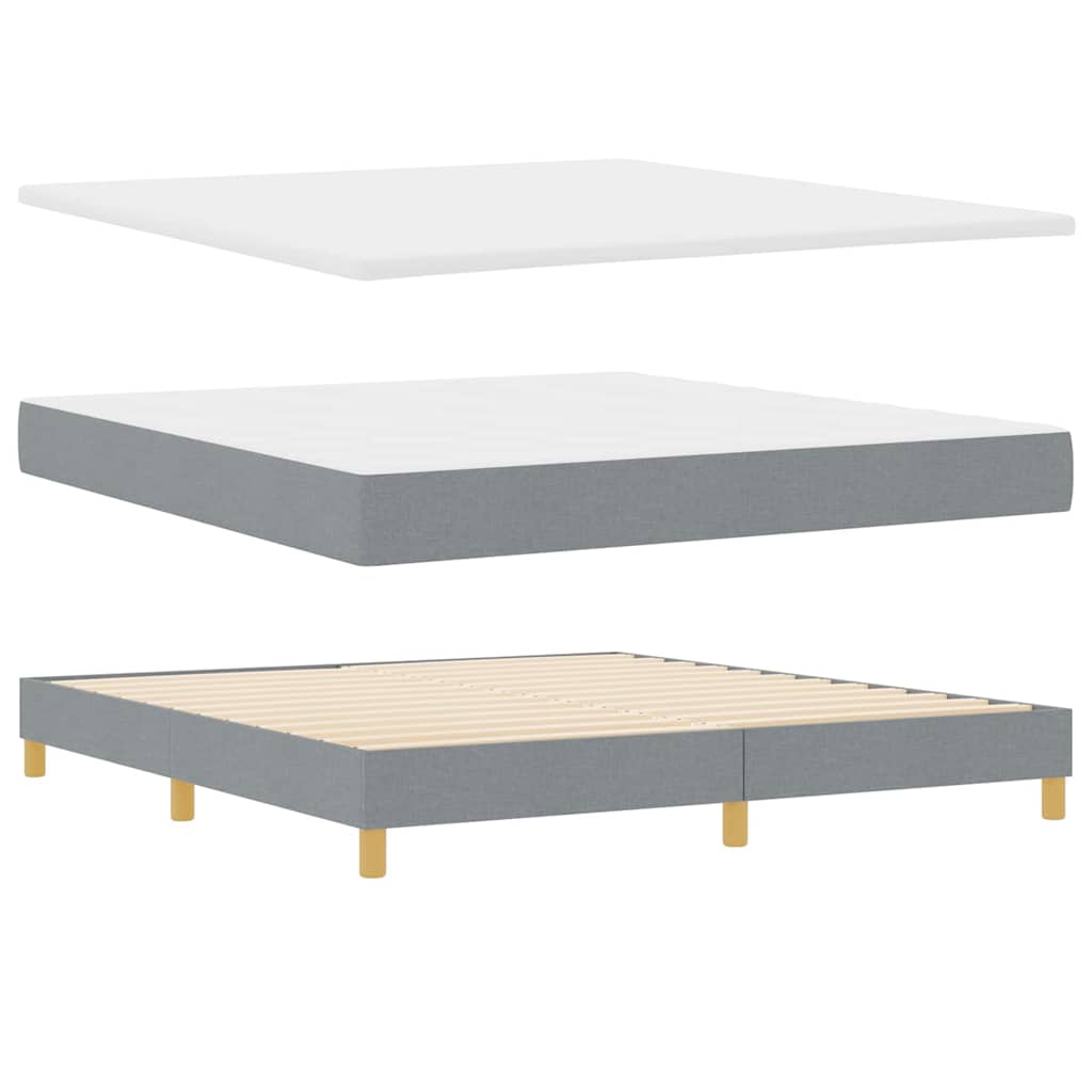 vidaXL Κρεβάτι με ελατήρια Ανοιχτό γκρι 180 x 200 cm ύφασμα