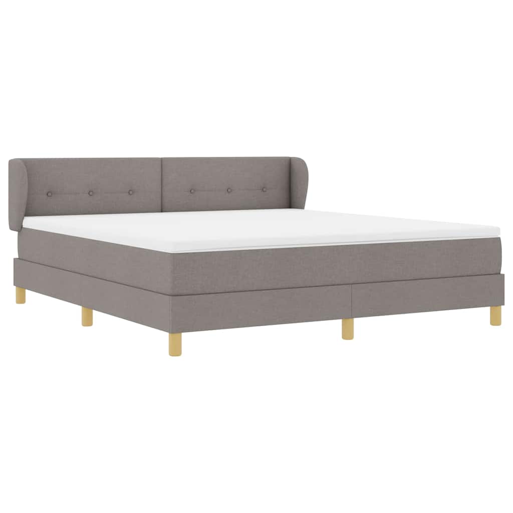 vidaXL Κρεβάτι με ελατήρια με στρώμα Taupe 180 x 200 cm ύφασμα