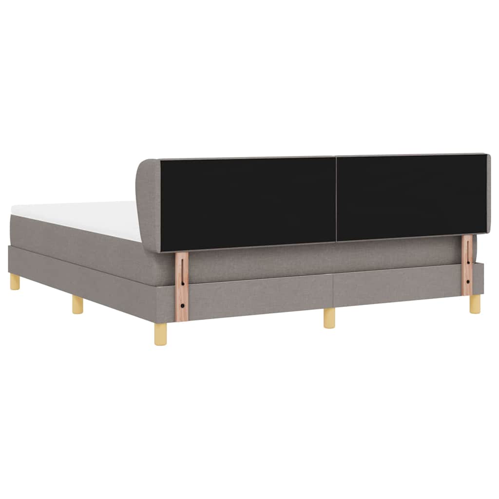 vidaXL Κρεβάτι με ελατήρια με στρώμα Taupe 180 x 200 cm ύφασμα
