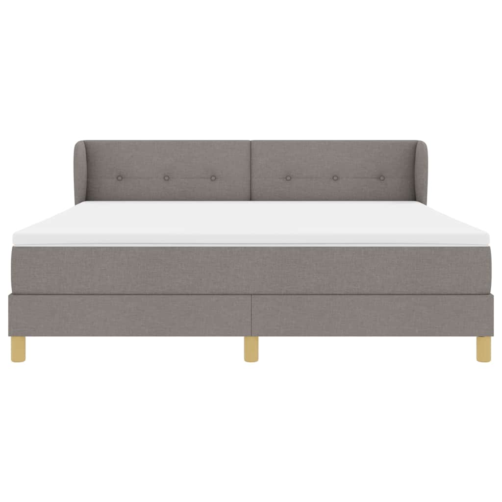 vidaXL Κρεβάτι με ελατήρια με στρώμα Taupe 180 x 200 cm ύφασμα