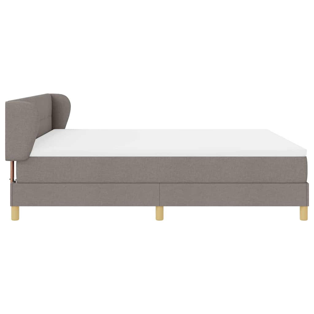vidaXL Κρεβάτι με ελατήρια με στρώμα Taupe 180 x 200 cm ύφασμα
