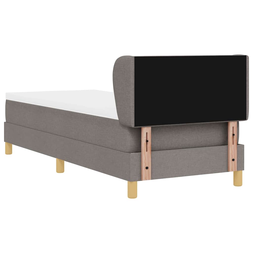 vidaXL Κρεβάτι με ελατήρια με κεφαλάρι Taupe 80 x 200 cm ύφασμα