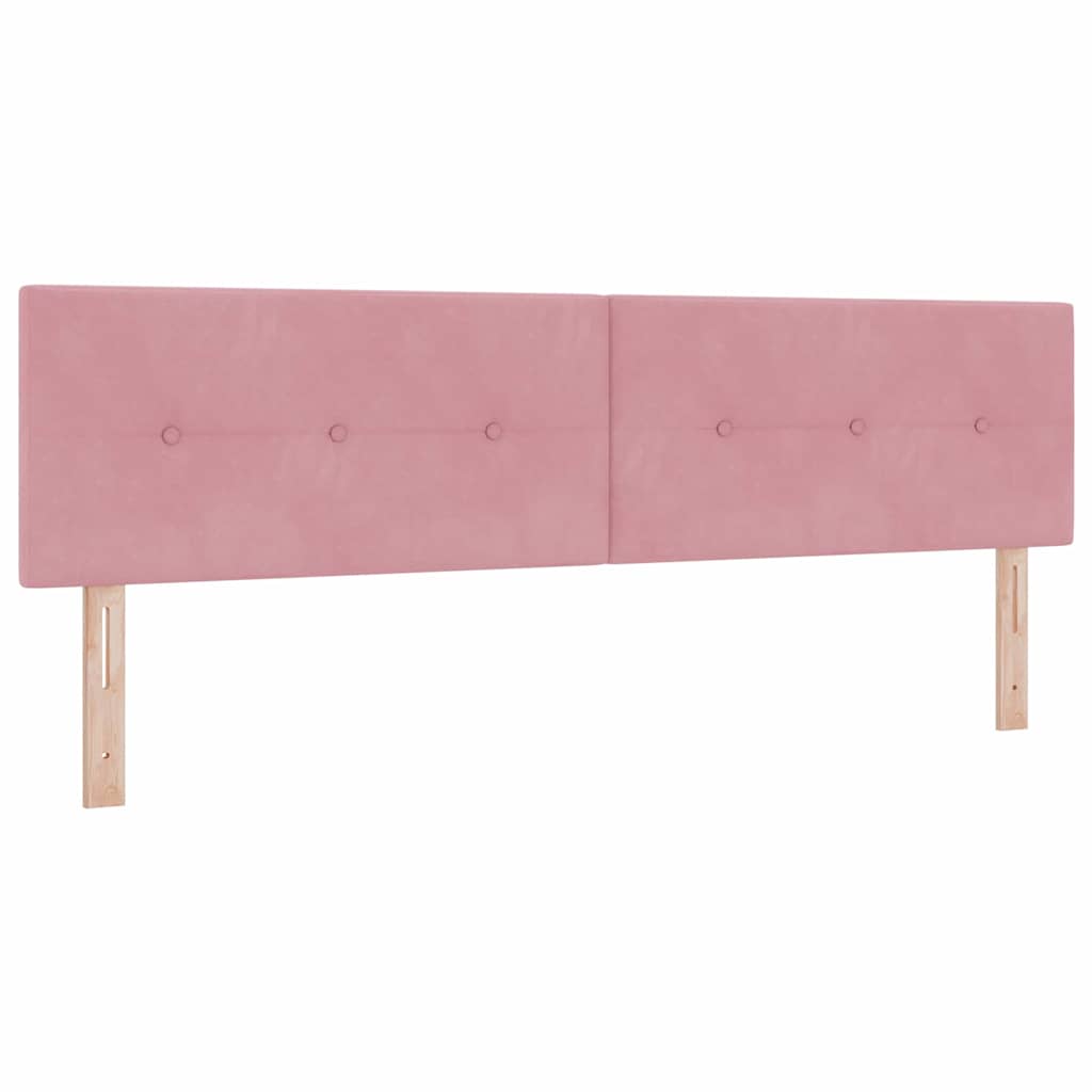 vidaXL Κρεβάτι με ελατήρια με κεφαλάρι Ροζ 180 x 200 cm Βελούδο