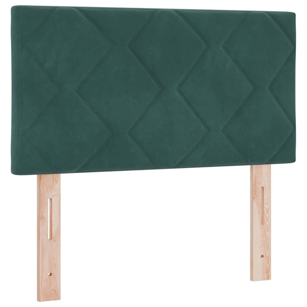 vidaXL Κρεβάτι με ελατήρια Σκούρο πράσινο 80 x 200 cm Βελούδο