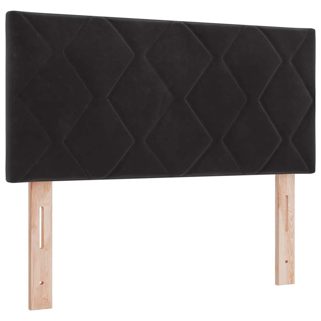 vidaXL Κρεβάτι με ελατήρια με κεφαλάρι Μαύρο 100 x 200 cm Βελούδο