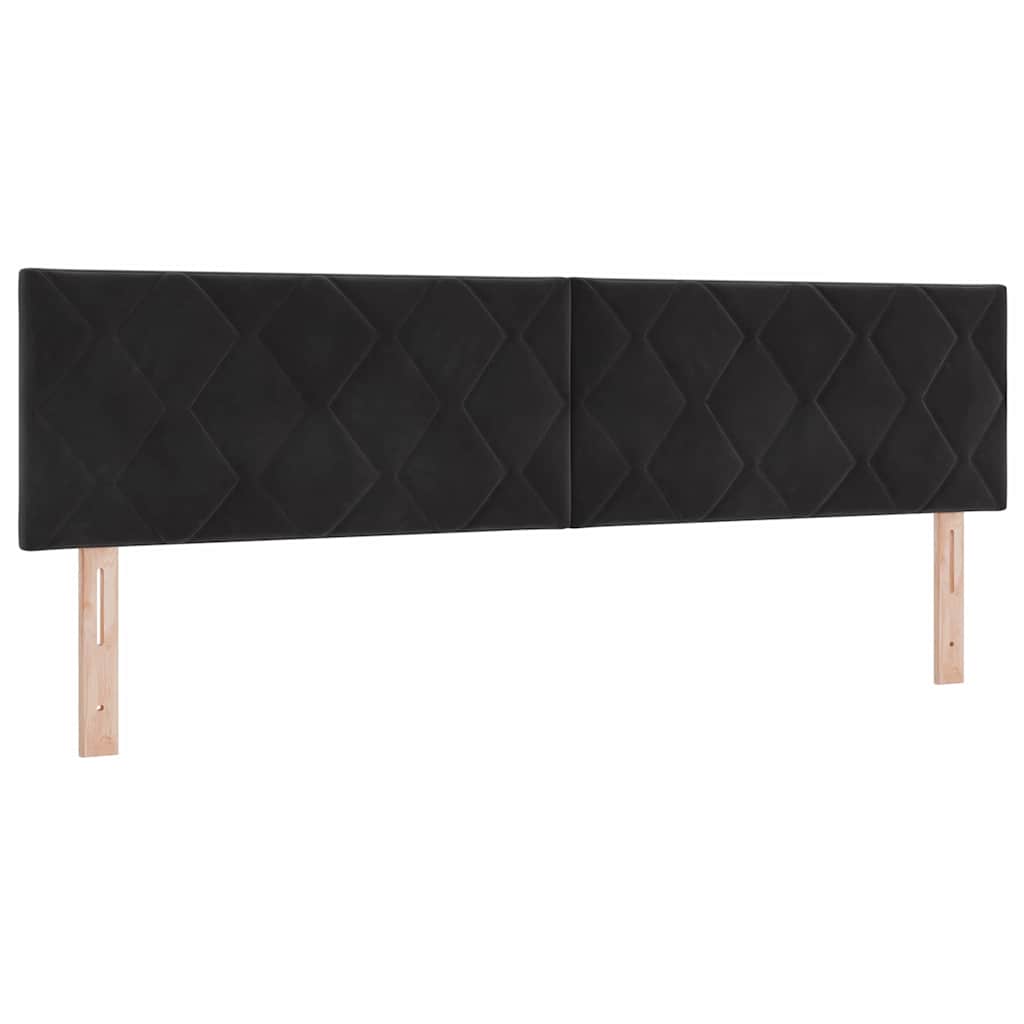 vidaXL Κρεβάτι με ελατήρια με κεφαλάρι Μαύρο 180 x 200 cm Βελούδο