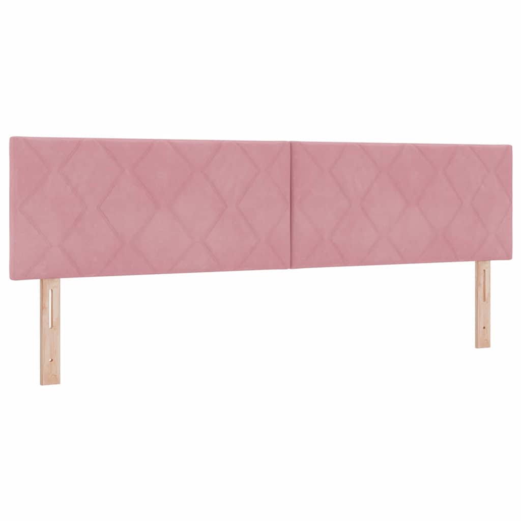 vidaXL Κρεβάτι με ελατήρια με κεφαλάρι Ροζ 180 x 200 cm Βελούδο