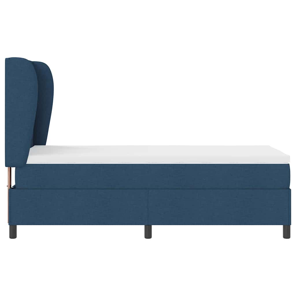vidaXL Κρεβάτι με ελατήρια με στρώμα Μπλε 80 x 200 cm ύφασμα