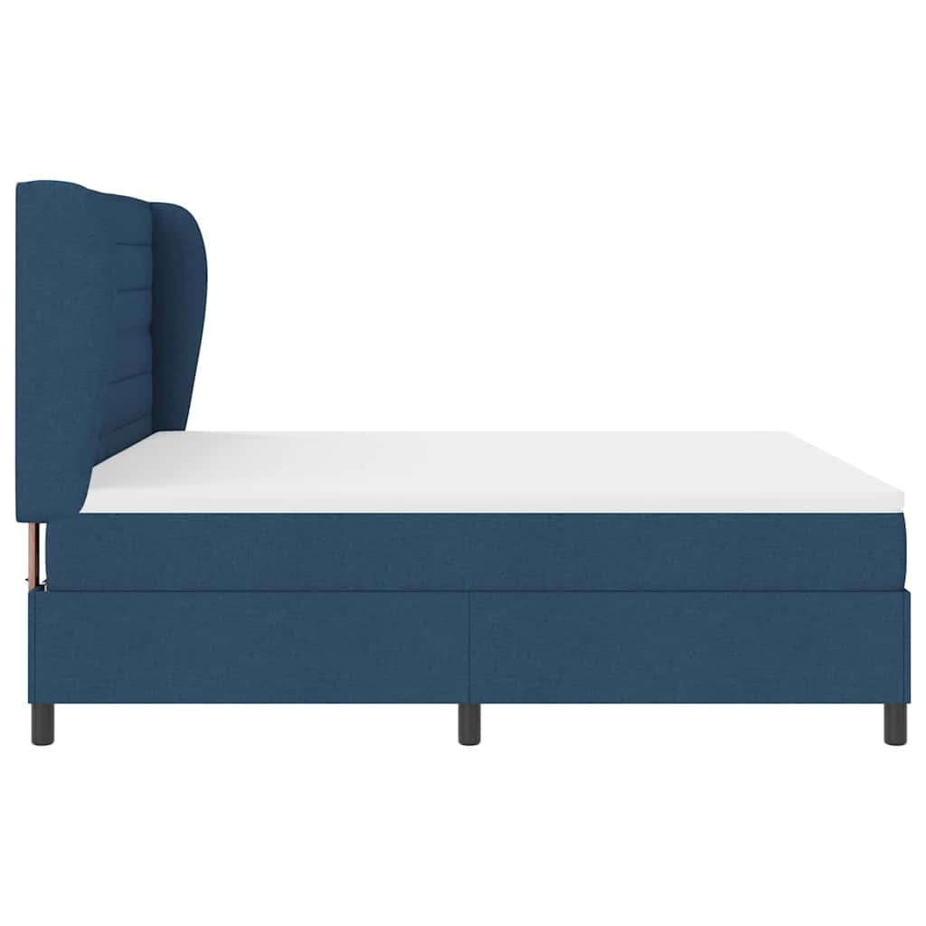 vidaXL Κρεβάτι με ελατήρια με στρώμα Μπλε 180 x 200 cm ύφασμα