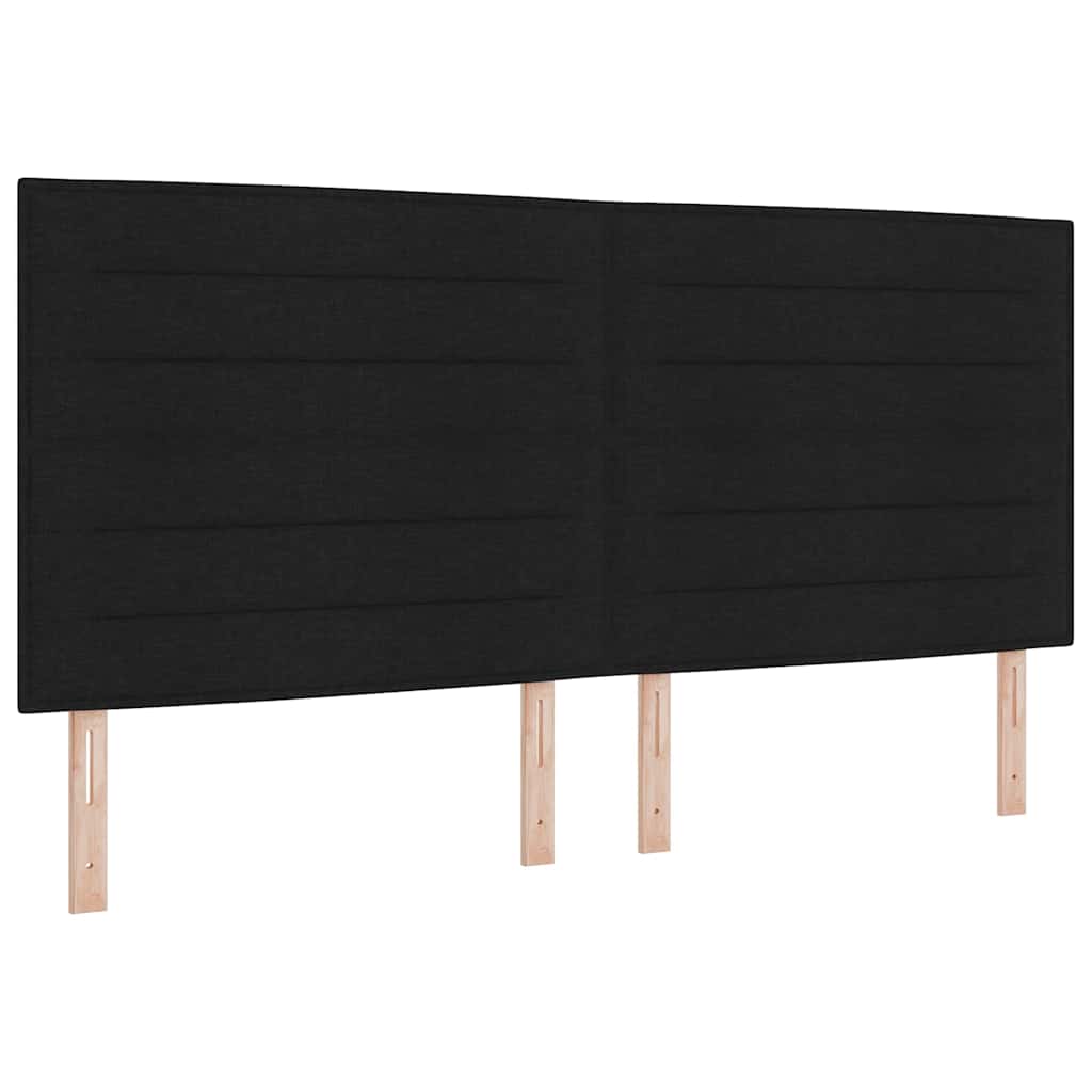vidaXL Κρεβάτι με ελατήρια με στρώμα Μαύρο 200 x 200 cm ύφασμα