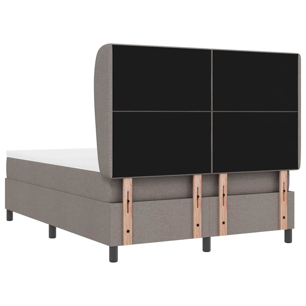 vidaXL Κρεβάτι με ελατήρια με κεφαλάρι Taupe 160 x 200 cm ύφασμα