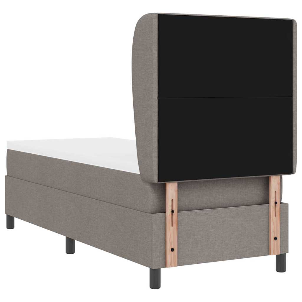 vidaXL Κρεβάτι με ελατήρια με κεφαλάρι Taupe 80 x 200 cm ύφασμα