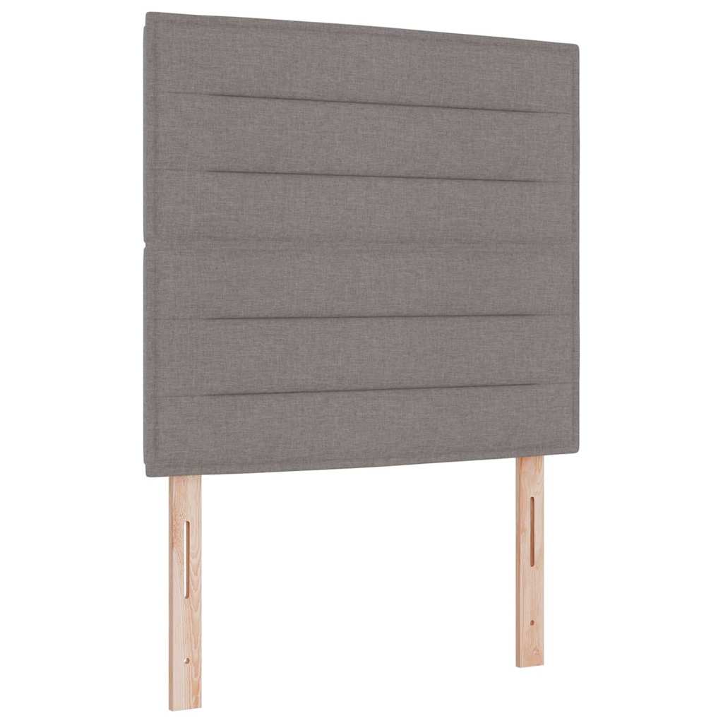 vidaXL Κρεβάτι με ελατήρια με στρώμα Taupe 200 x 90 εκ. ύφασμα