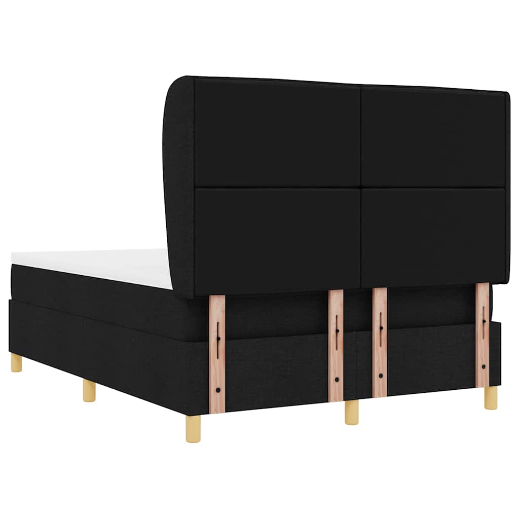 vidaXL Κρεβάτι με ελατήρια με στρώμα Μαύρο 200 x 140 cm ύφασμα