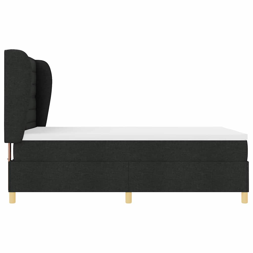 vidaXL Κρεβάτι με ελατήρια με στρώμα Μαύρο 200 x 140 cm ύφασμα