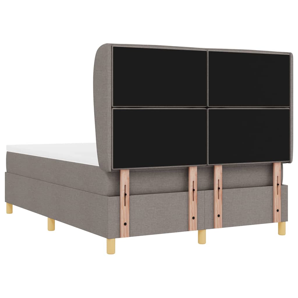 vidaXL Κρεβάτι με ελατήρια με στρώμα Taupe 200 x 140 cm ύφασμα