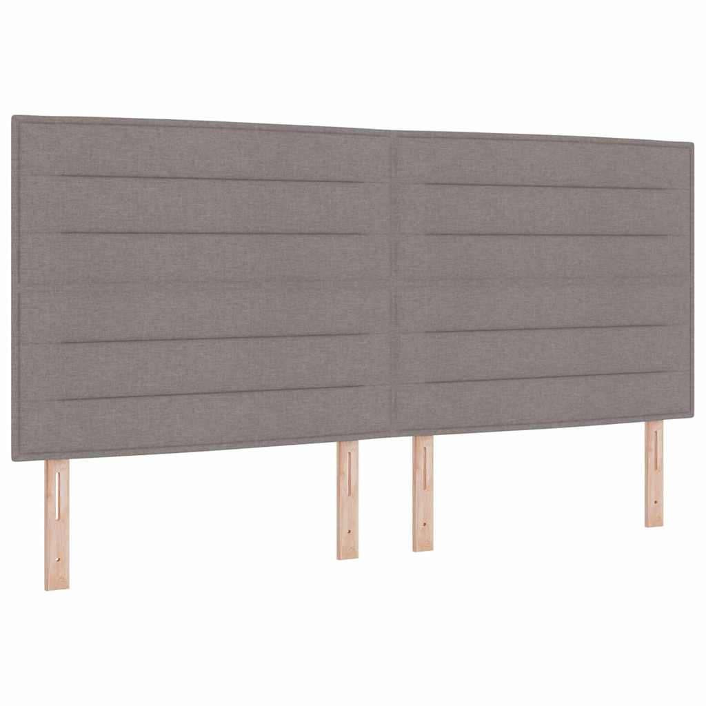 vidaXL Κρεβάτι με ελατήρια με στρώμα Taupe 200 x 200 cm ύφασμα