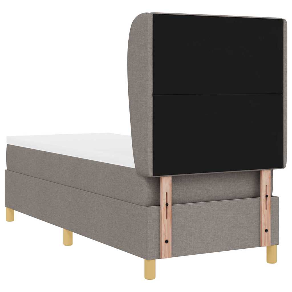 vidaXL Κρεβάτι με ελατήρια με κεφαλάρι Taupe 200 x 80 εκατοστά ύφασμα