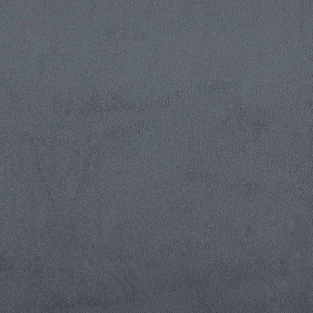 vidaXL Κρεβάτι με ελατήρια με στρώμα Σκούρο Γκρι 200 x 200 cm Βελούδο