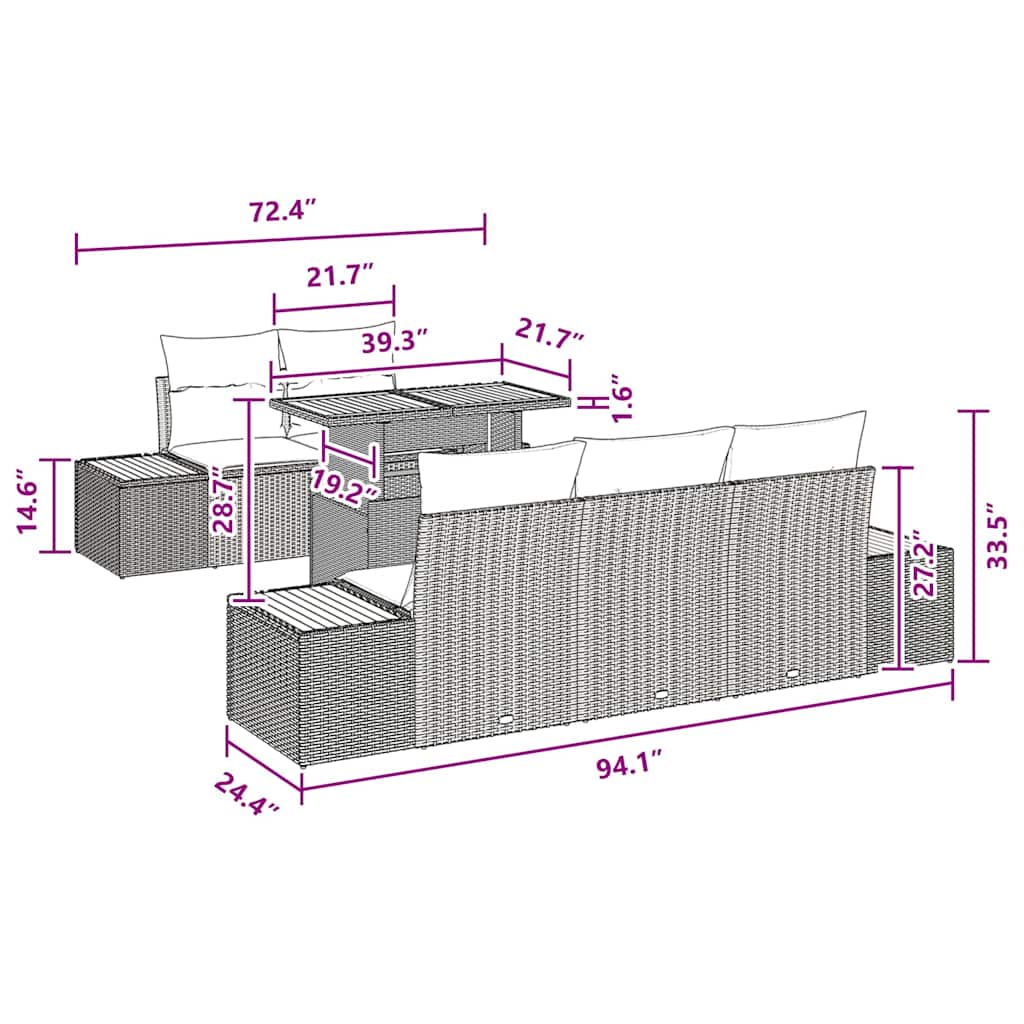 vidaXL 9 τεμαχίων Σετ Τραπεζαρίας Κήπου με Μαξιλάρια Μαύρο Πολυ Ρατάν Ακακία