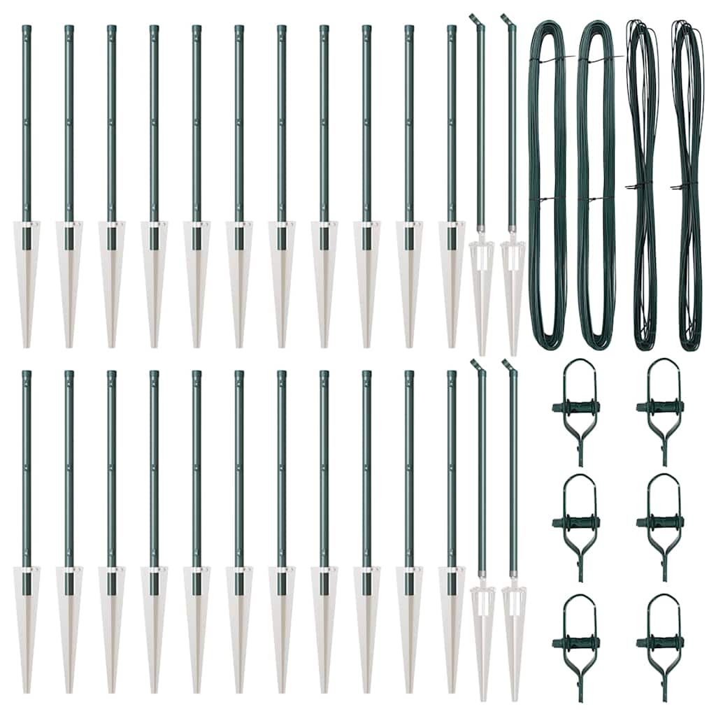 vidaXL Πόρτες με Άγκιστρο 26 τεμ Ø32 mm 100 cm Γαλβανισμένο Χάλυβα