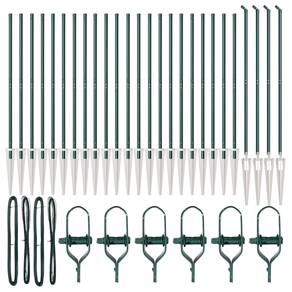 Πόρτες από σύρμα vidaXL με μπάλα 26 τεμ Ø32 mm 170 cm Γαλβανισμένο Χάλυβα