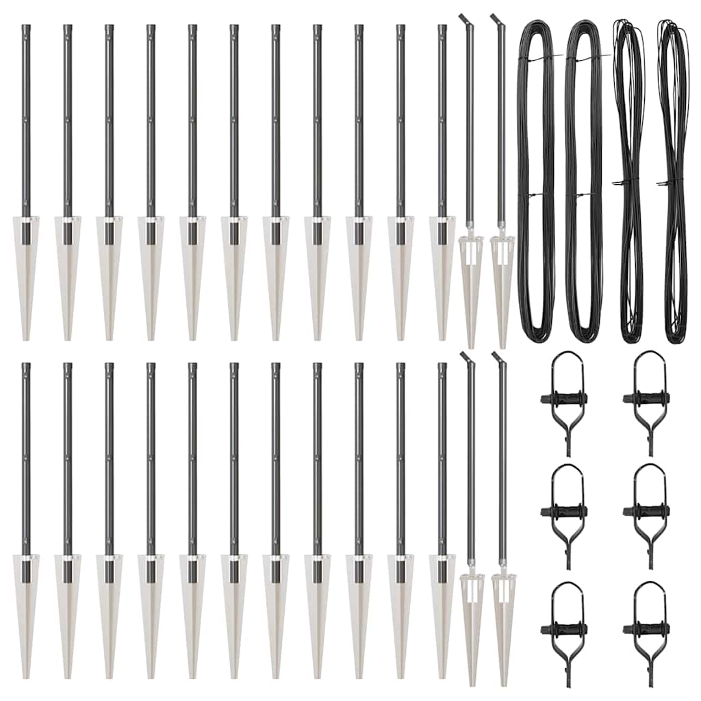 vidaXL Στηλοχώματα με Σημείο 26 τμχ Ø32 mm 60 cm Γαλβανισμένο Χάλυβα